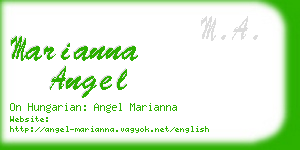 marianna angel business card